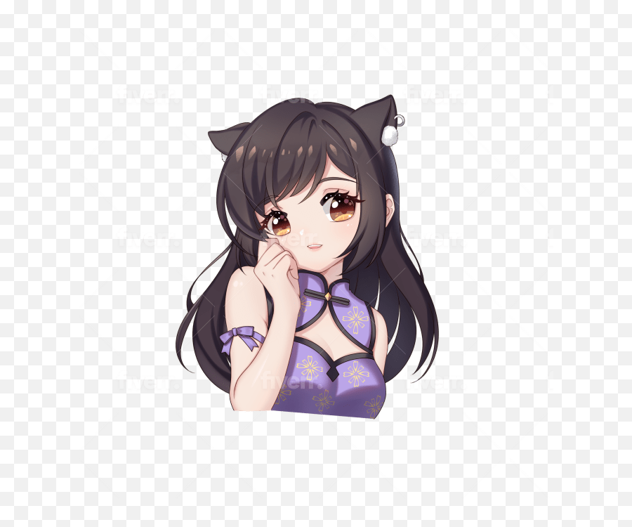 Draw Cute Anime Style Profile Picture Or Icons Oc Fan - For Women Png,Neko Girl Icon