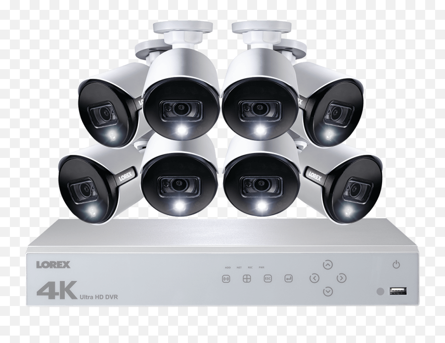 4k Ultra Hd 8 Channel Security System With Active - Dvr Camera Security System Lorex 4k Png,Cr 8 Icon Alarm