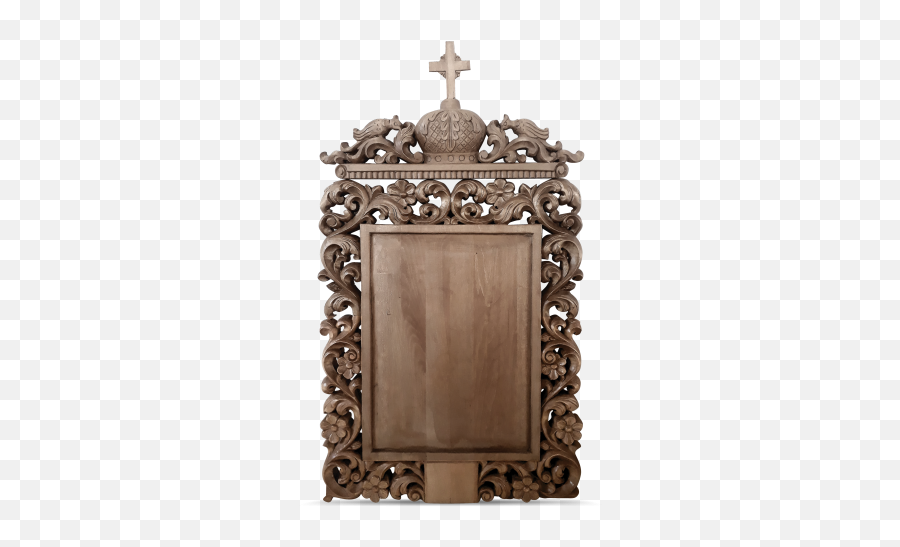 Icon Frame Wood Carved - Wood Carved Icon Frame Png,Zeon Icon