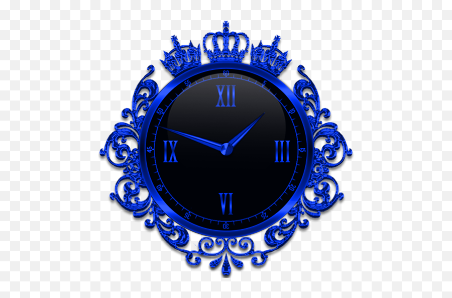 Blue Crown Clock Widget Apk 31 - Download Apk Latest Version Purple Clock App Png,Widget Locker Icon