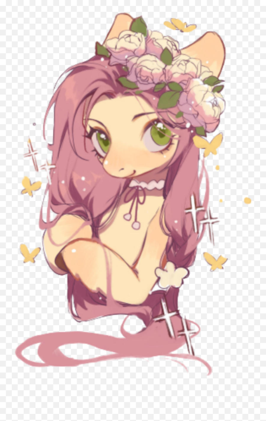 Discover Trending Collier Stickers Picsart - Fictional Character Png,Fluttershy Icon