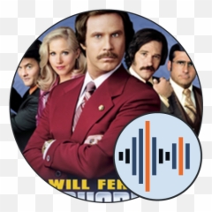 Anchorman The Legend Of Ron Burgundy Movie Soundboard - Will Ferrell Words Black And White png