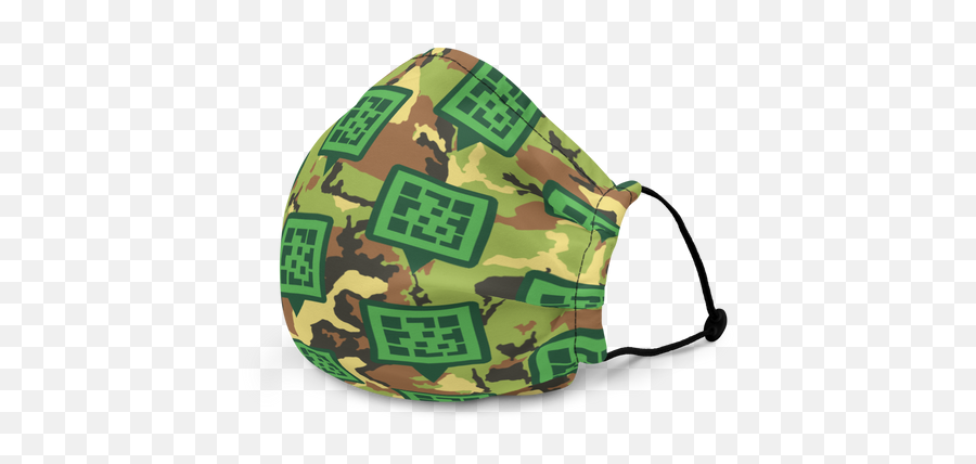 Qr Icon Camo Print Premium Face Mask U2013 Freeze Tag Store - Mask Png,Camo Icon