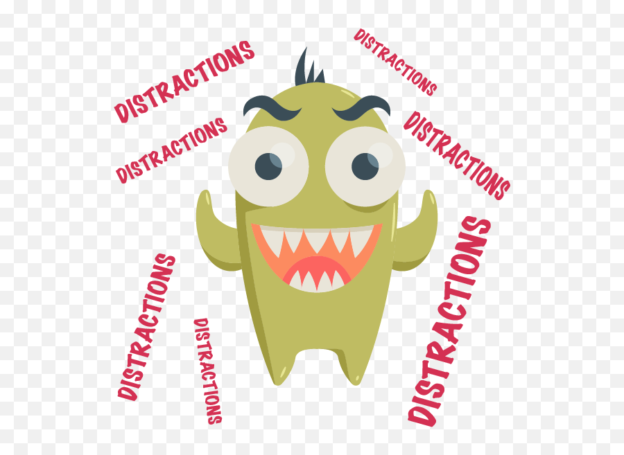 Distractions And How To Stay Focused - Happy Png,Distraction Icon