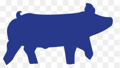 Hampshire Show Pig Silhouette - Livestock Clip Art png