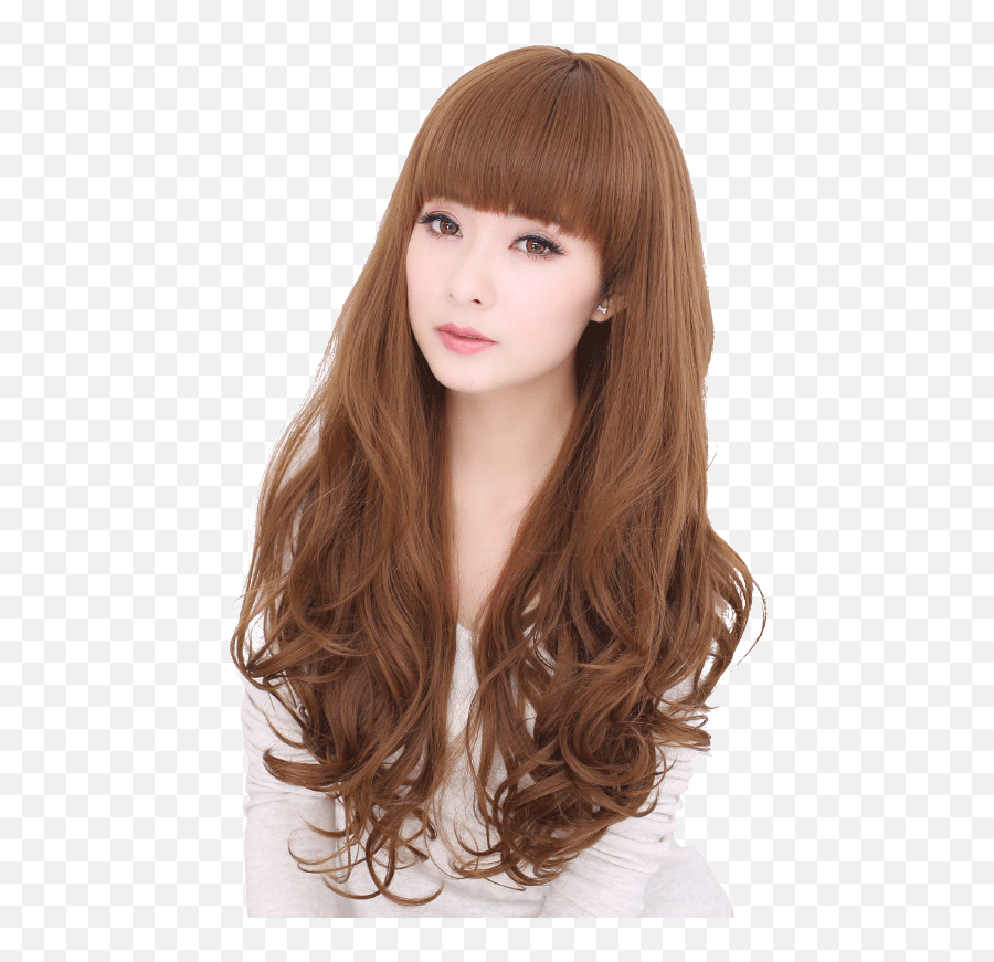 Wig Female Long Curly Hair Large Wave Network Red - Lace Wig Png,Wave Hair Png