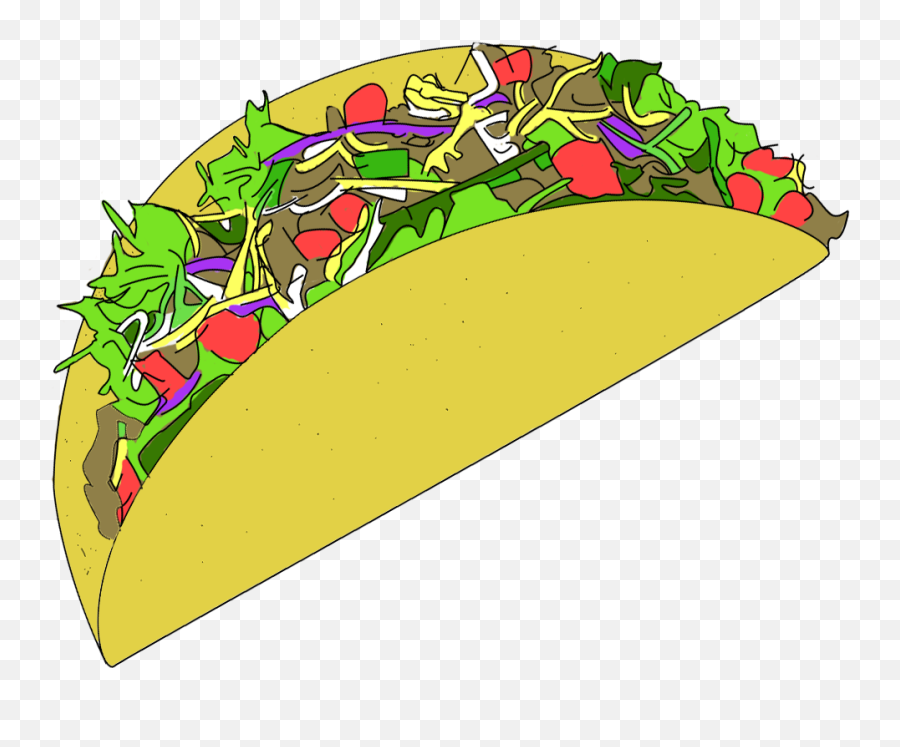 Filetaco Detailed Iconpng - Wikimedia Commons Transparent Background Mexican Food Clipart Taco Background Cartoon,Tacos Png