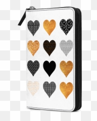 Download Gold Hearts Travel Organiser Passport Wallet - png