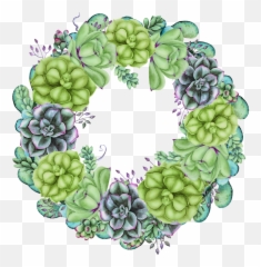 Wreath Succulent Floral - Free Image On Pixabay Transparent Watercolor Succulent Wreath Png,Succulent Png