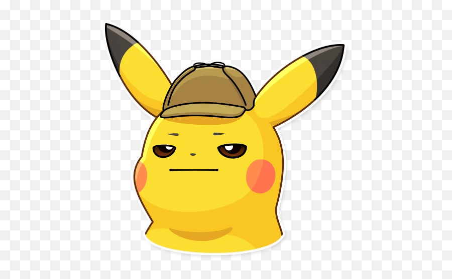 Pikachu Detective - Stickers Whatsapp Pikachu Png,Cute Pikachu Png