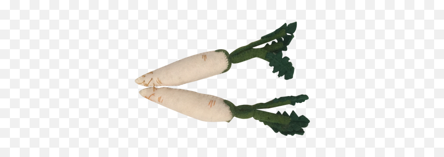White Radish Vegetable Felt Play Food By Papoose - Felt Radish Png,Radish Png