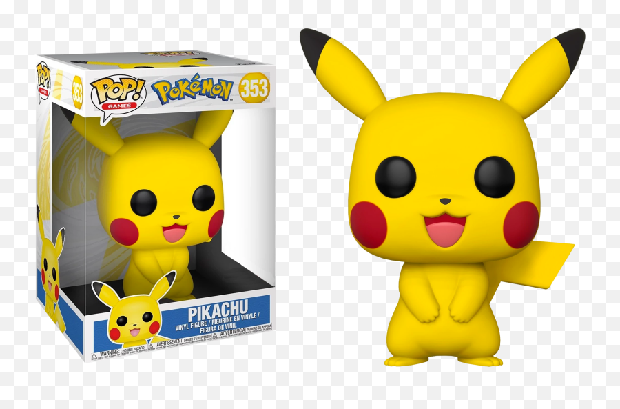 Download Hd Pikachu 10 Funko Pop Vinyl Figure - 10 Inch Funko Pop Pokemon Pikachu Png,Pikachu Face Png