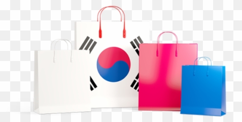 Shopping Bags With Flag Illustration Of South Korea - Flag png
