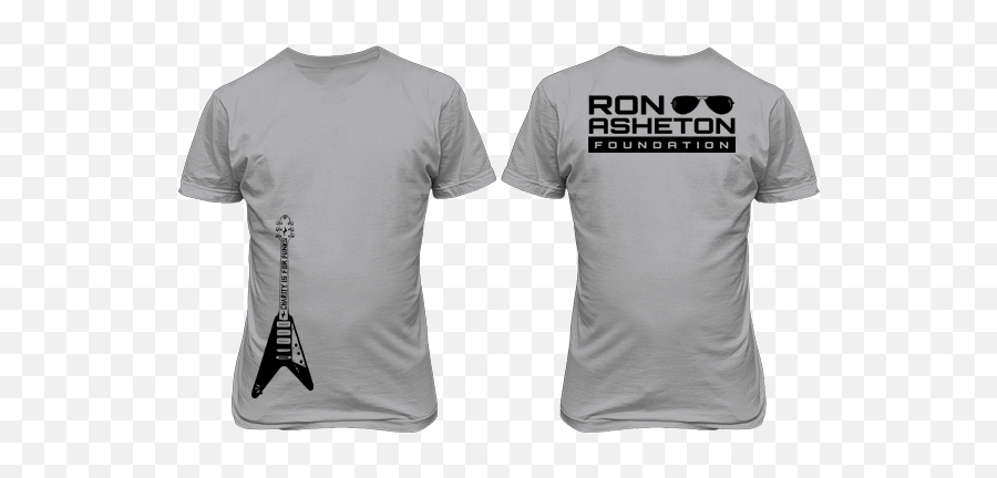 Official Ron Asheton Foundation Merchandise - Official Ron T Shirt Printing Designs Png,Black Tshirt Png