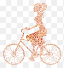 Girl Bicycle Hearts - Free vector graphic on Pixabay png