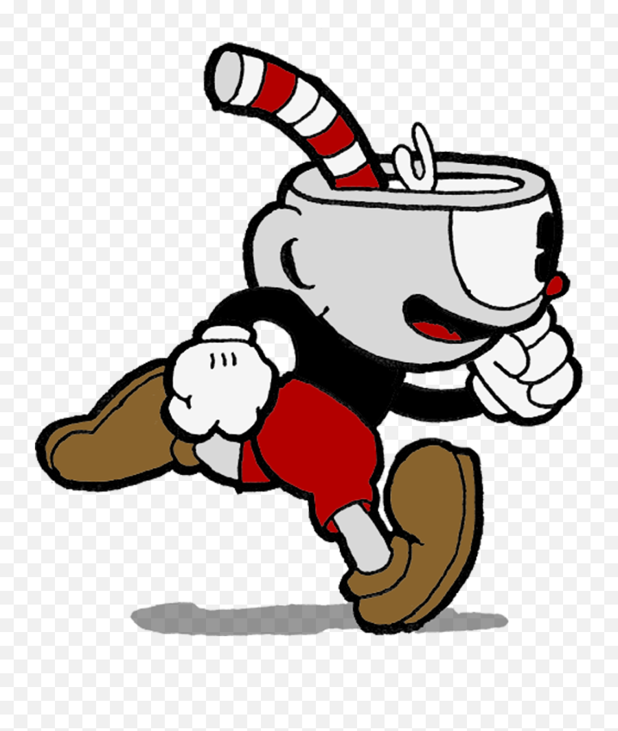 Cuphead - Cuphead Running And Shooting Png,Cuphead Logo Png