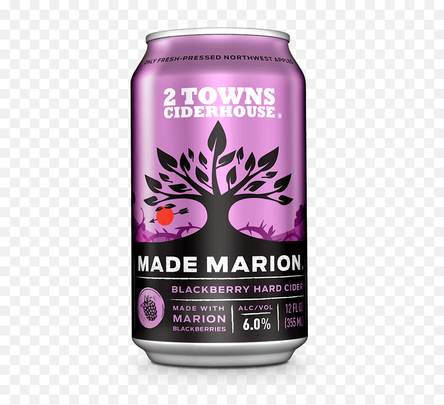 Made Marion - 2 Towns Ciderhouse Marionberry Cider 2 Towns Png,Blackberries Png