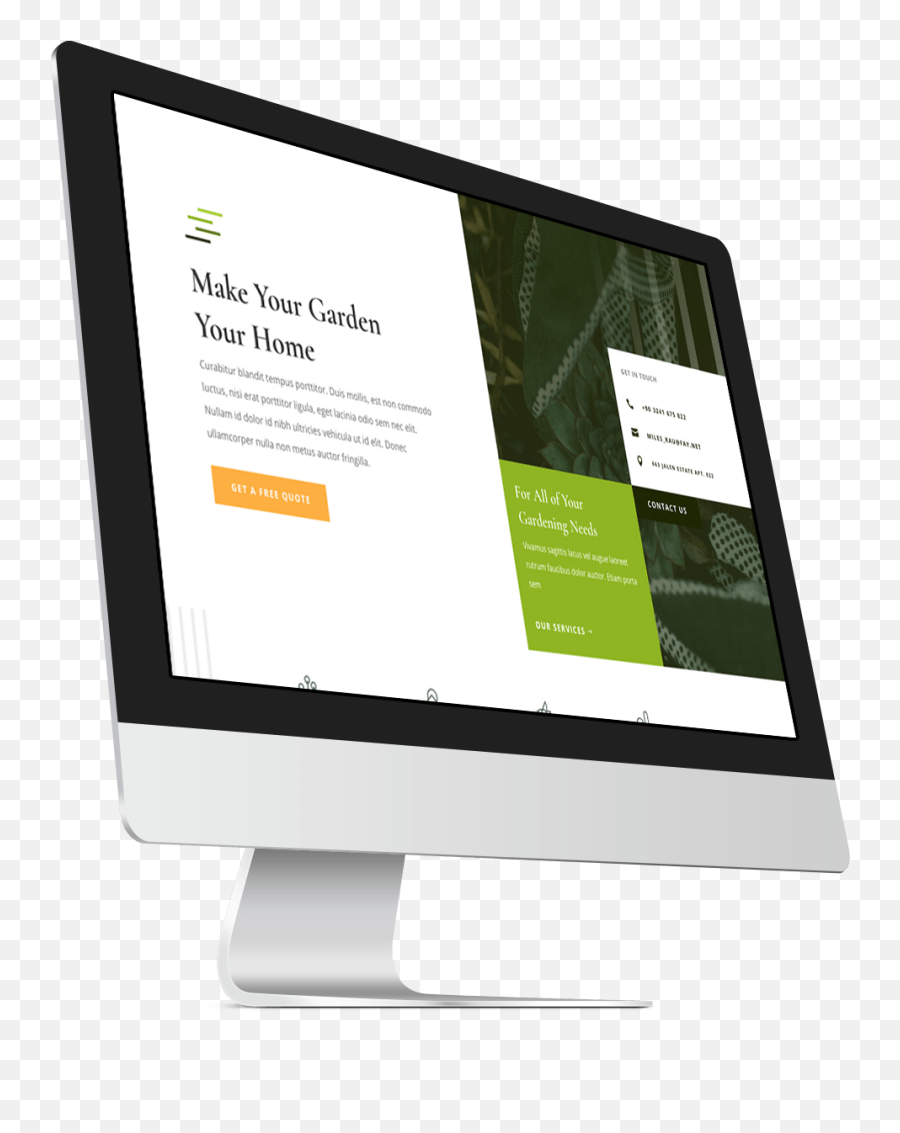 Gardener Website Design Concept - Web Design Png,Gardener Png