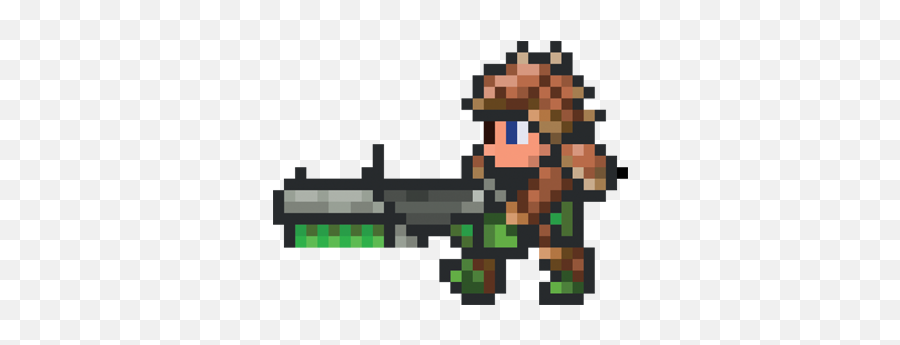Terraria For Wii U - Terraria Player With Weapon Png,Terraria Transparent