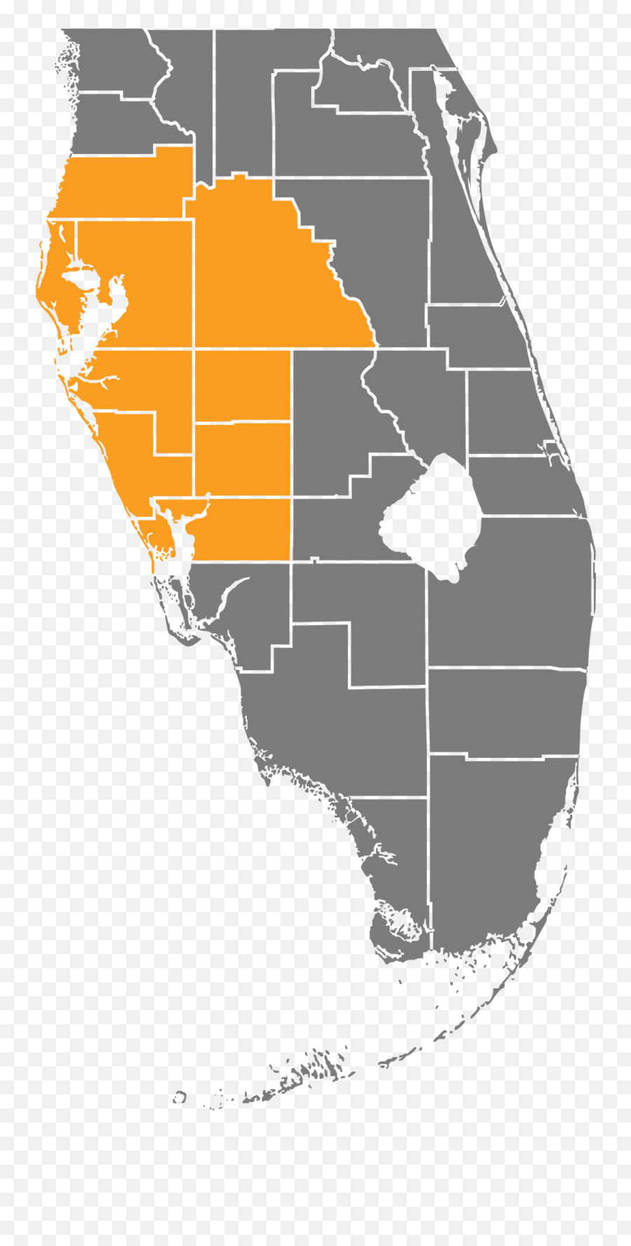 Pest Control Tampa Bay Area - Physical Map Of Florida Png,Florida Outline Png