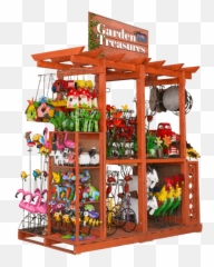 Rustic Pavilion Mexican Import Storefront Display - Building Sets png
