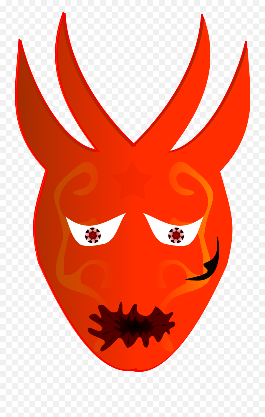 Devil Sad Monster Drawing - Mascaras De Lucifer Png,Demon Horns Transparent