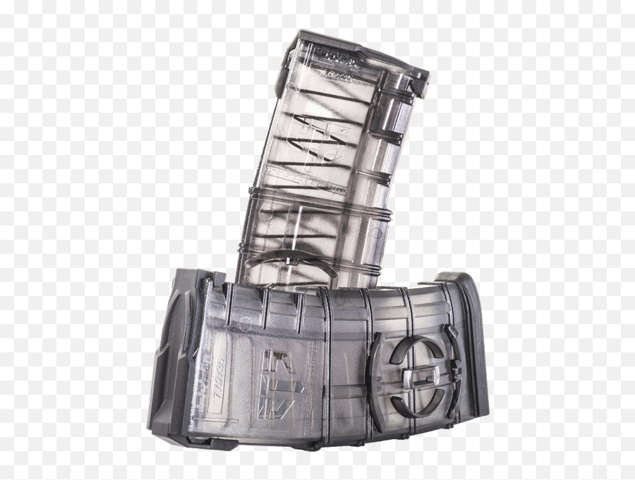 Ets Ar15 Magazine 30 Round With Coupler Clear Smoke - Ets Clear Vs Smoke Png,Ar 15 Transparent