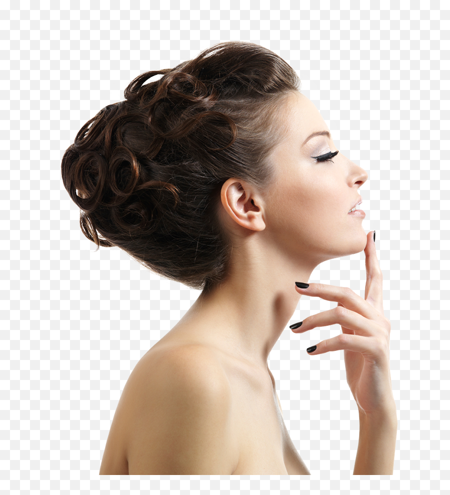 Nicely Manicured Hands And Full Lashes - Woman Side Profile Png,Woman Face Png