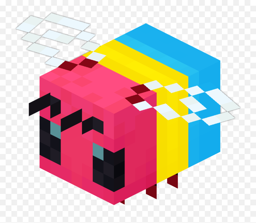 Pan Minecraft Bee I Saw - Minecraft Bee Stickers Png,Pansexual Flag Icon.