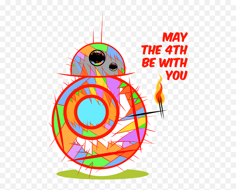 The 4th Be With You Bb8 Cartoon - May The 4th Be With You Background Png,Bb8 Png