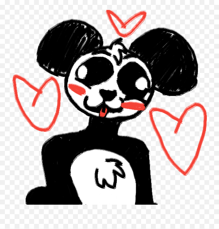Download Derpy Cute Panda Lol - Heart Png Image With No Heart,Cute Panda Png