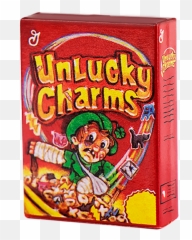 Wacky Packages Minis - Unlucky Charms plus 4 Mystery Series 2 Lucky png