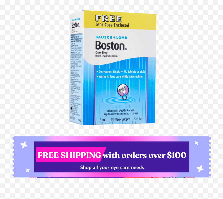 Bausch U0026 Lomb Boston One Step Liquid Enzymatic Cleaner 5ml - Eye Drop Png,Antisepticeye Icon