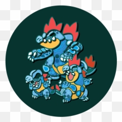 Totodile Family Button Izel Studios - Cartoon Png,Totodile Png