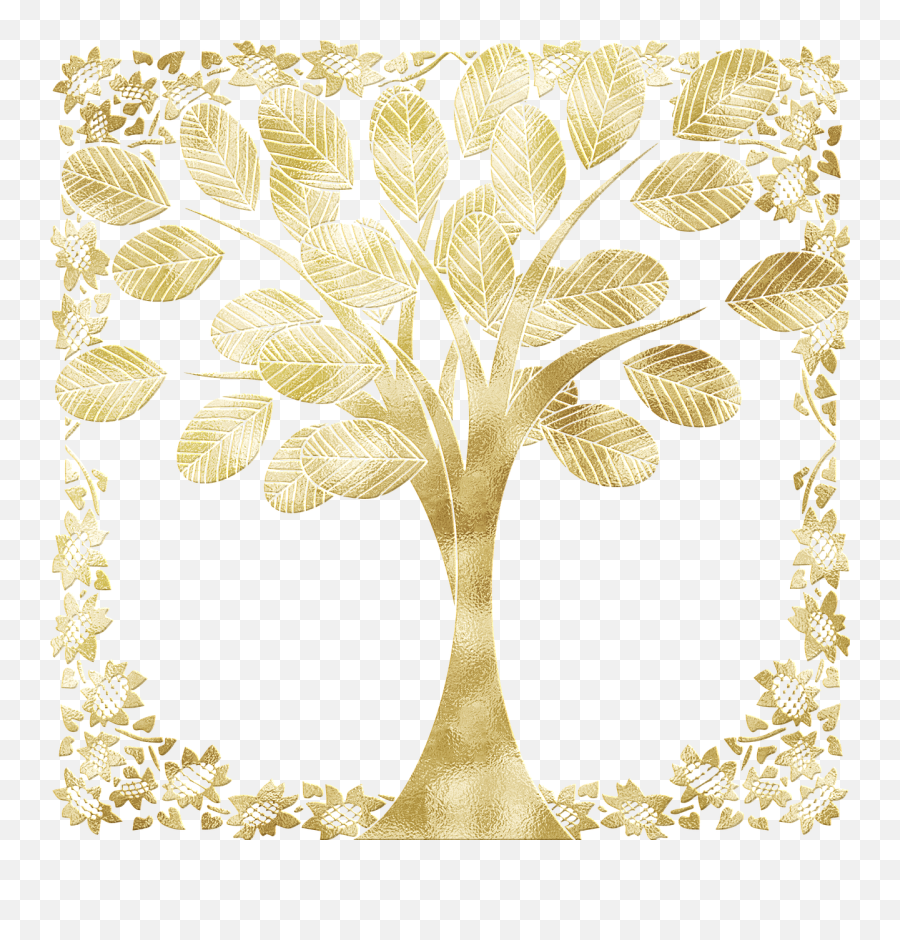 Gold Foil Tree Of Life Frame - Free Image On Pixabay Decorative Png,Tree Of Life Icon
