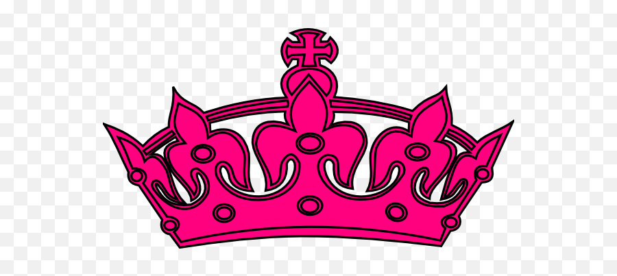 Hot Pink And Black Crown Clip Art - Vector Clip Corona Keep Calm Rosa Png,Black Crown Png