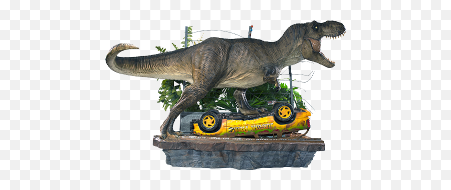 Jurassic Park T - Rex Attack Set A Statue By Iron Studios 1 10 Scale Diorama Jurassic Park Png,Tyrannosaurus Rex Png