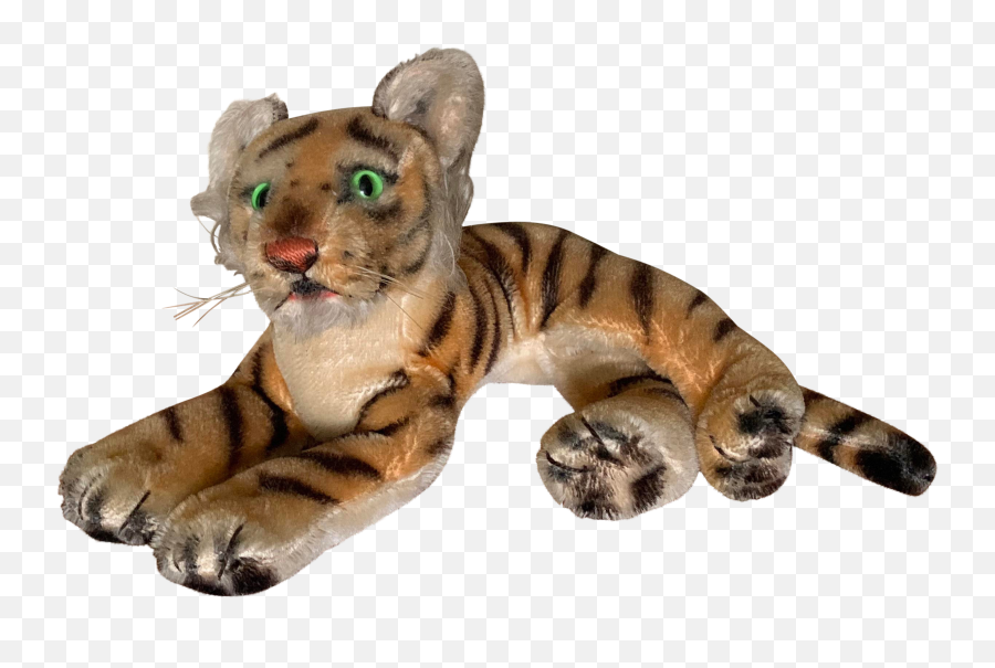 1950s Tiger With Glowing Eyes By Steiff - Bengal Tiger Png,Glowing Eyes Png