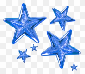 Download Blue Star Stars - Gold Christmas Star Clipart Blue Stars Png