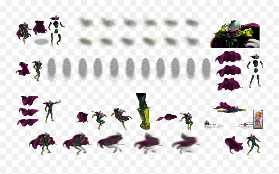 Pc Computer - Marvel Avengers Alliance Mysterio The Mysterio Sprite Sheet Png,Mysterio Png