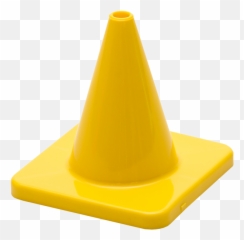 Traffic Cone 100mm Yellow Plain - Delineation Hivis Mining Plastic Png,Traffic Cone Png