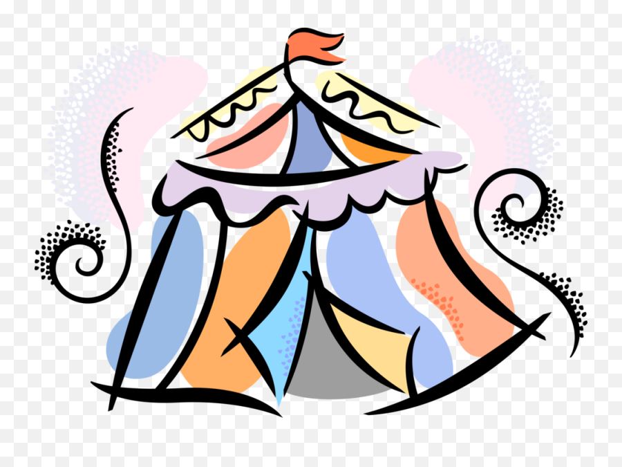 Circus Tent Royalty Free Vector Clip Art Illustration - Carnival Png,Circus Tent Png