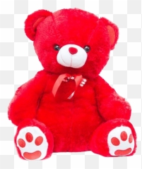 Red Teddy Bear Transparent Background - Png