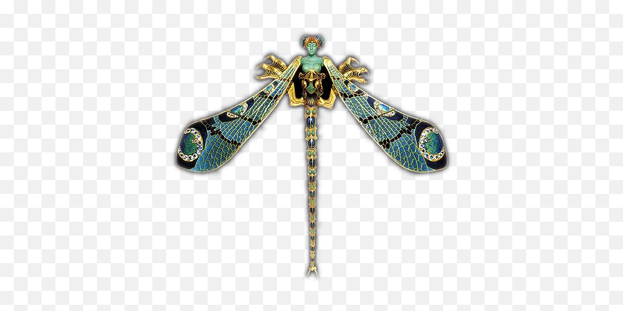 Dragonfly Brooch 1897 - Dragonfly Art Nouveau Brooch Png,Dragonfly Transparent Background