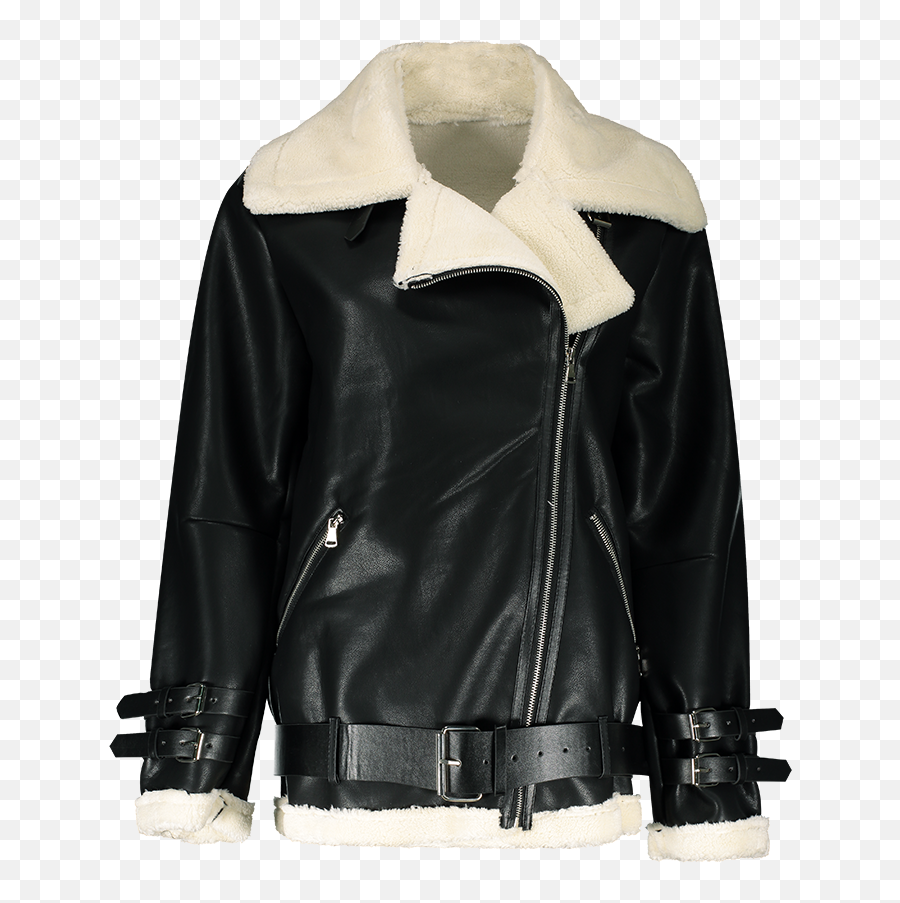 Fur Lined Leather Jacket Png Image - Coat,Leather Jacket Png