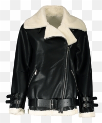 Fur Lined Leather Jacket Png Image - Coat,Leather Jacket Png