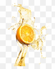 Decoration Juice Splash Design Orange - Png Transparent