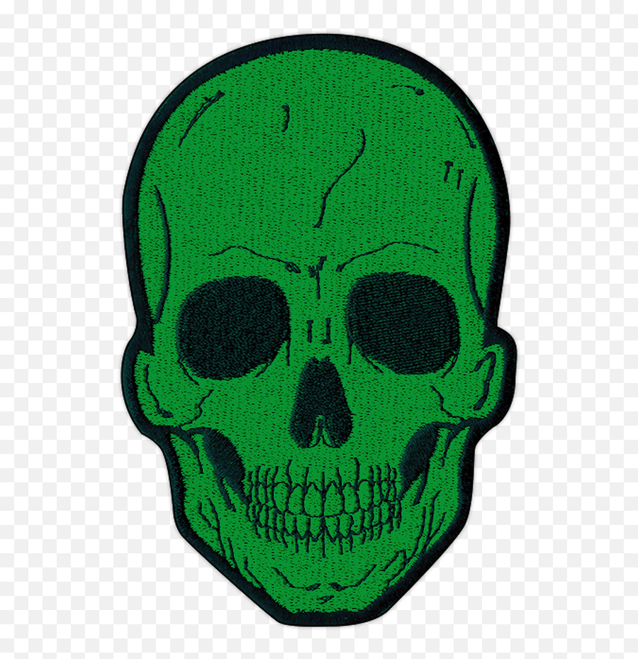 Large Green Skull Patch - Skull Png,Skull Transparent
