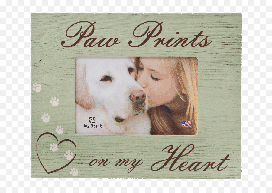 Horizontal Wood Frame - Paw Prints On My Heart Frames For The Death Of A Dog Png,Paw Prints Png