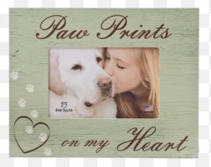 Horizontal Wood Frame - Paw Prints On My Heart Frames For The Death Of A Dog Png,Paw Prints Png